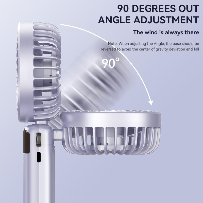Handheld Fan,Portable Fan,1500Mah Rechargeable Personal Fan, 180° Foldable Mini Desk Fan with 5 Wind Speed, LCD Digital Remaining Battery Display, Lanyard as Neck Fan, Quiet, Pocket Size for Indoor Outdoor,Can Add Aromatherapy Perfume , with Phone Holder
