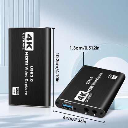 Capture Card, Audio Video Capture Card with Microphone 4K HDMI Loop-Out, 1080P 60Fps Video Recorder for Gaming/Live Streaming/Video Conference, Works for Nintendo Switch/Ps4/Obs/Camera/Pc Accessories