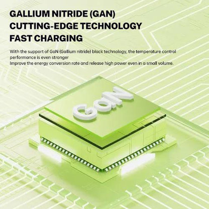 W&O 2-In-1 Gan 120W Fast Charger with Retractable Type-C and Ligtning Cable | Portable Adapter for Iphone 16, Ipad, Macbook, Multi-Device Fast Charging, Folding Charing