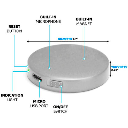 Knight 64GB Voice Activated Recorder + Digital Voice Recorder, Compact Audio Recorder, Audio Recording Device, Grabadora De Audio Digital, Light Gray