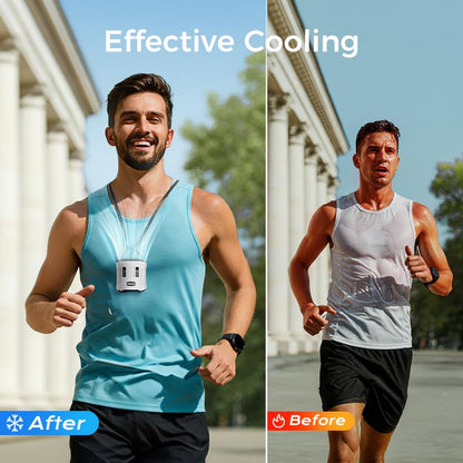 MAGIC JOHN Portable Waist Fan with LED Display | Brushless Strong Wind | 3 Speeds + SOS Light