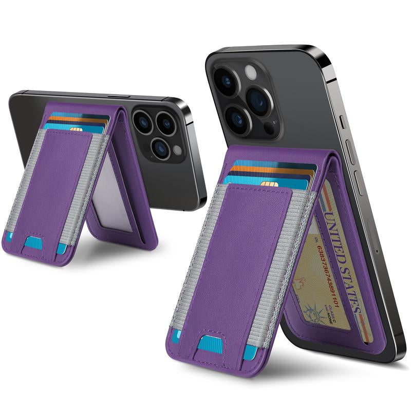 Magsafe Wallet, for Iphone 16/15/14 Pro Max/14 Pro/14/14 Plus/13/12 Promax Series, 9 Cards Holder, Vegan Leather, Electronics Accessories Cellphone Smartphone Black Metallic