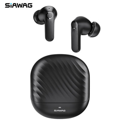 SIAWAG BTW73 Noise Cancelling True-Wireless Earbuds with ANC 42Db, 4-Mic ENC Clear Call, 60Ms Gaming Mode & 800Mah Battery , IPX5 Waterproof Sports Headset,3C Fast-Charging Bluetooth Headphones.