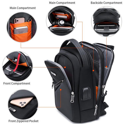 Outdoorfun Hiking Daypack Shoulder Backpack Crossbody Sling Bag for Men, Chest Bags with USB Charger Port for Casual Camping Biking Travel Cycling