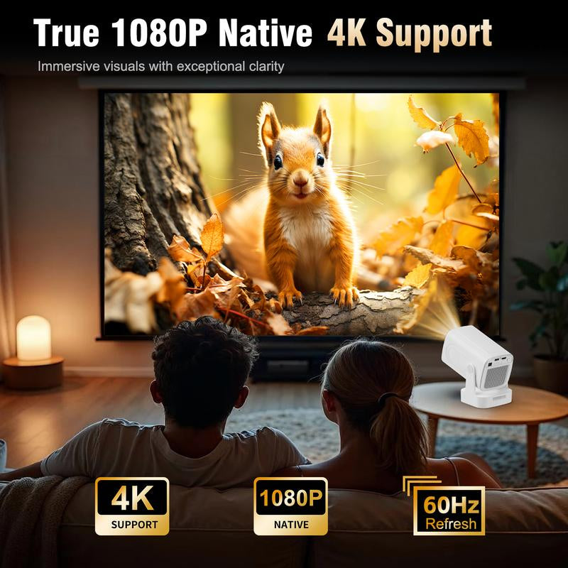 [US Warehouse] Magcubic 4K Smart HY310 Portable Projector Native 1080P Auto Focus 330ANSI Android 11 BT5.4 WIFI6 Airmouse Built-In Speaker Allwinner H713 180° Flexible Rotating 60Hz Reflash Home Cinema Mini Projector 130"Screen Audio