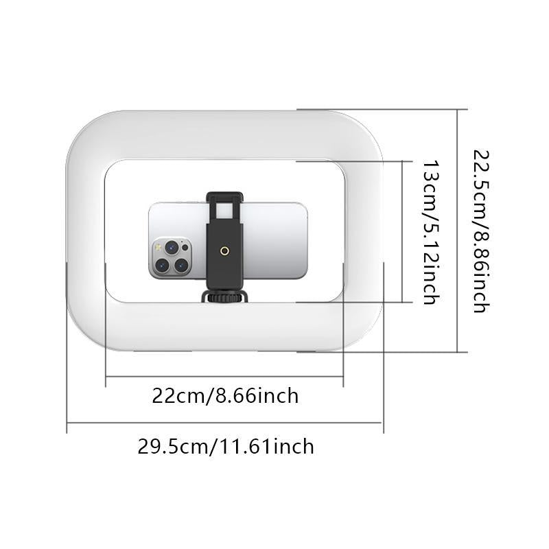 Circular Handheld Photography Fill Light,Rechargeable Handheld Beauty Fill Light, Expandablebracket,Selfie Tripod,Adjustable Extendable Foldable Phoneholder, Photography and Video Recording, Professional Outdoor Shooting, Handheld Lighting Light