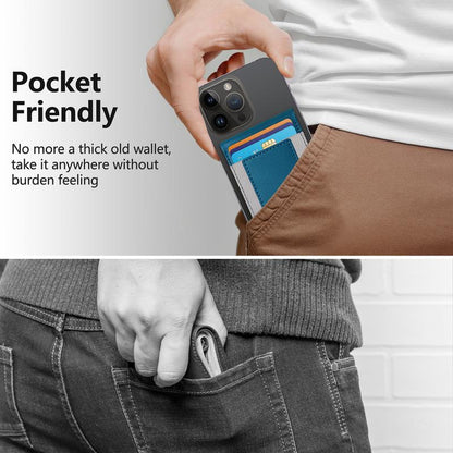 Magsafe Wallet, for Iphone 16/15/14 Pro Max/14 Pro/14/14 Plus/13/12 Promax Series, 9 Cards Holder, Vegan Leather, Electronics Accessories Cellphone Smartphone Black Metallic