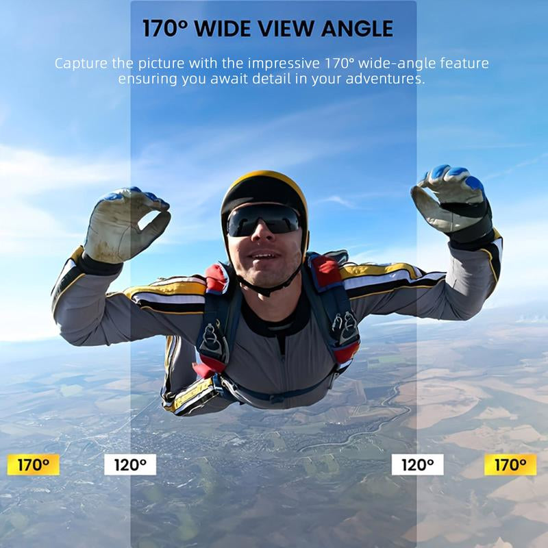 Action Camera with 4K 30FPS Ultra HD Video,12Mp Photos, HDR,2.0" Image Sensor, Daily Streaming, HD Camera, Stabilization