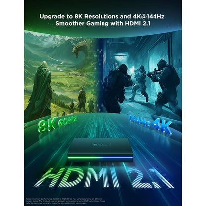 Govee HDMI 2.1 Sync Box 2, AI Sync Box with TV Backlight, Supports 8K@60Hz, 4K@144Hz, VRR and ALLM, 4 in 1 RGBICW Lighting,Works with Matter and Alexa