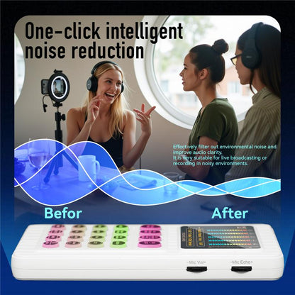 Hicall M01 Portable MIXER | Dual DSP Chips, Ultra-Clear Sound Quality, Intelligent Noise Reduction | 6 Voice Effects | Perfect for Outdoor Live Broadcasts, Travel Vlogs and Short Videos#Outdoorfun