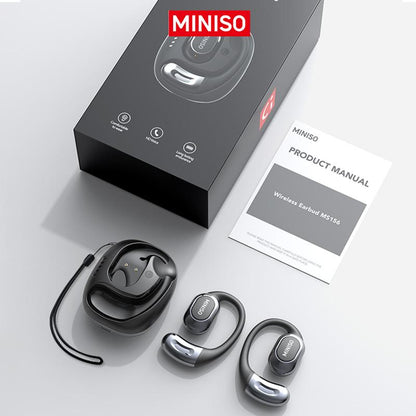 MINISO MS156 Open Ear True Wireless Headphones Long Battery Life Wireless Earhooks Headset, Hifi Stereo Sound Wireless Headphones
