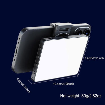 LED Camera Light Portable Photography Video Lights Selfie for Warm and Cool 3 Colors 3000-9900K 72Pcs Beads with Cell Phone Clip 1/4 Standard Screw 1500Mah Rechargeable CRI 80