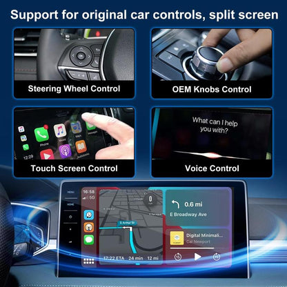 【Yurnlv】Mini Al Box -Streaming Netflix/Youtube/Tiktok/Google Play to Your Car! 3 in 1 Wireless Carplay and Android Auto Adapter Suitable for Factory Wired Carplay Cars