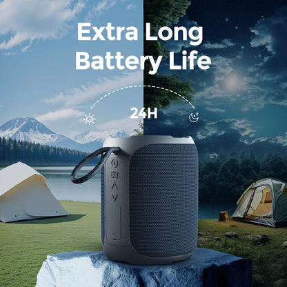 YEAHBOX 40W Portable Wireless Speaker Powerful Sound Stereo, IPX7 Waterproof Shower Speakers with Colorful LED Light, 4-In 1 BT / Aux / Tf-Card / U Disk Input, Bluetooth Speaker for Outdoor, Party, Travel, Easy to Use, High Quality