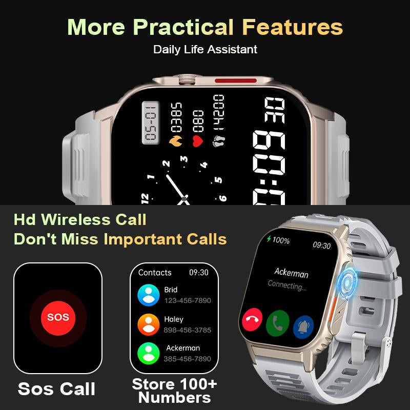 Mother’S BOGO 2 Watches! Rugged & Elegant Smartwatch for Women – Waterproof, Health Monitoring, 120+ Sports Modes, Long Battery, Customizable Watch Face.