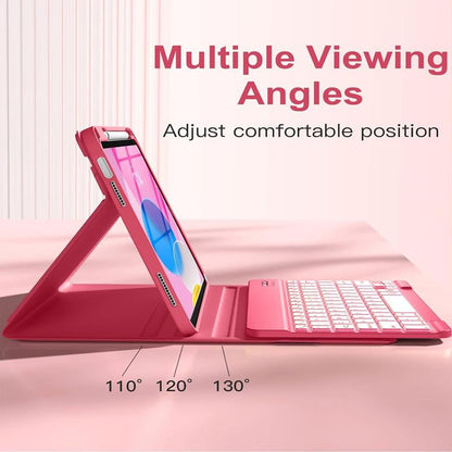 Ipad 10Th Generation Case with Keyboard - Wireless Detachable Folio Keyboard Cover with Pencil Holder, Tablet Case, Protection Case Computer Magnetic