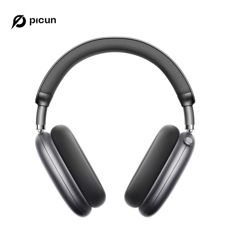 Picun F8 Pro Wireless Headphones - 52Db Noise Cancellation, 5 Smart ENC Mics, Detachable Fabric Ear Cushions, 140 Hour Long Battery Life, Premium Audio Seamless Dual Device Connection for All-Day Use and Boosted Productivity Bluetooth