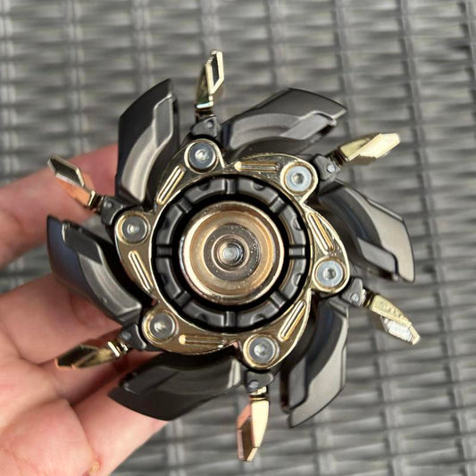 Metal Fidget Spinner, Stress Relief Meta Open Armor Spinning Top, EDC Fidget Sliders, Portable Finger Toy for Adults