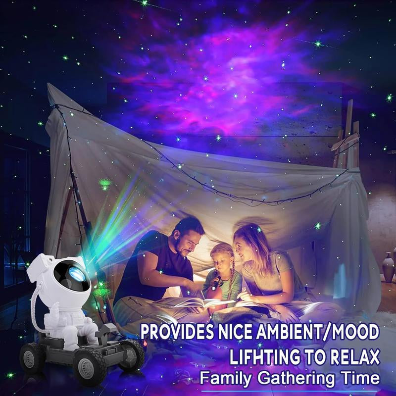 Astronaut Galaxy Projector with Bluetooth Speaker & White Noise | 360° Adjustable Starry Night Light with 17 Color Modes | Wireless Remote, Bedroom Night Light for Kids & Adults | Space-Themed Gift for Astronomy Lovers