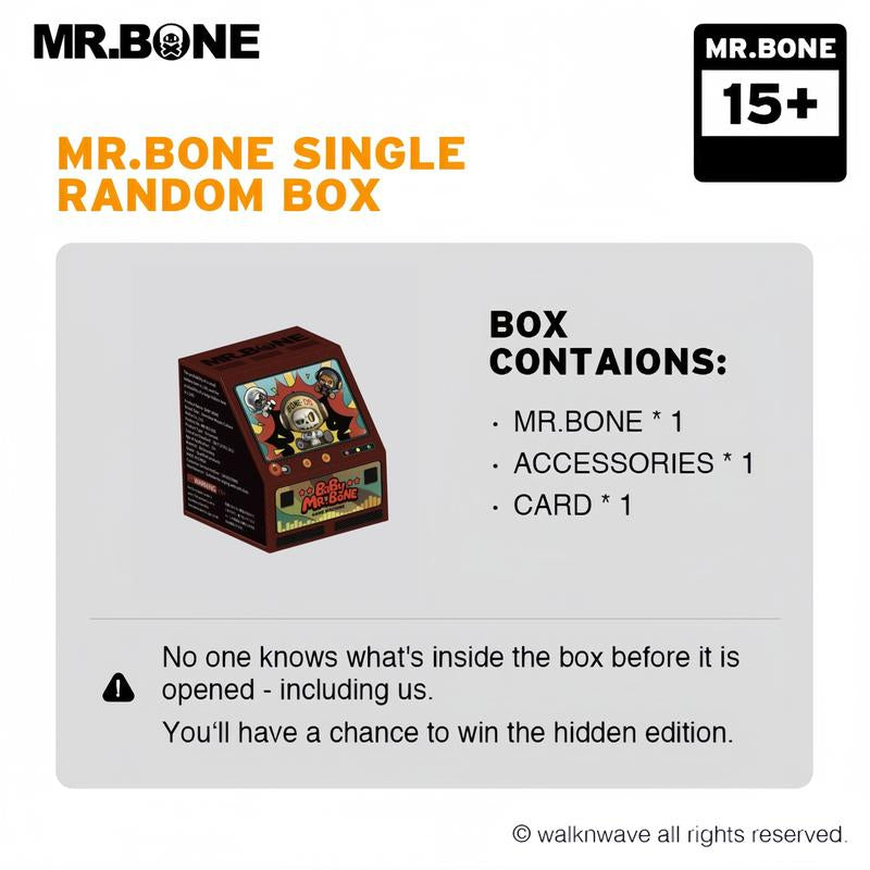 【Easter'S Gift】Mr.Bone BABYBONE Blind Box,Collectible Figurines,Action Figures,Design Mystery Toys,Desk Decoration,Random Box,Gift for Girl or Boy