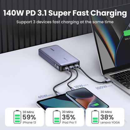 UGREEN 25000Mah PD145W Powerbank 20000Mah PD100W Powerbank Fast Charging with Type C Cable for Iphone 16 Pro Max Chargeable Accessories Springtok