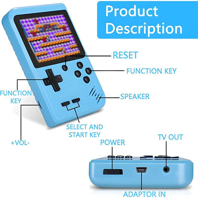 Portable Handheld Game Console with Upgrade 400 Classic FC Games, Support Two Players, USB Charging,For Birthday Gift, Home Entertainment
