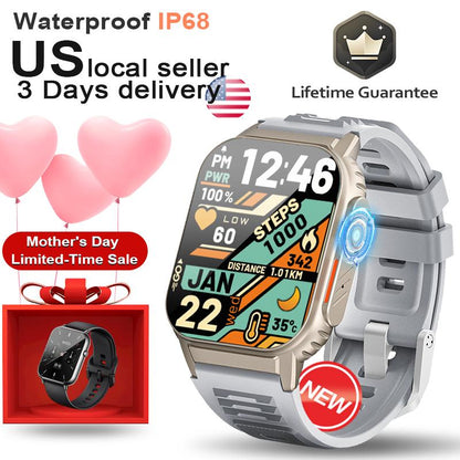 Mother’S BOGO 2 Watches! Rugged & Elegant Smartwatch for Women – Waterproof, Health Monitoring, 120+ Sports Modes, Long Battery, Customizable Watch Face.