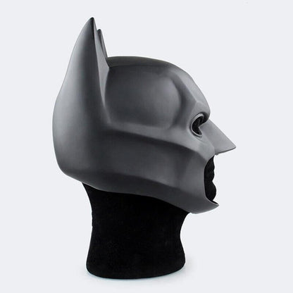 Men'S Superhero Batman Full Face Latex Mask, Black Knight Headwear, Party Costume Accessory, Role-Playing Prop