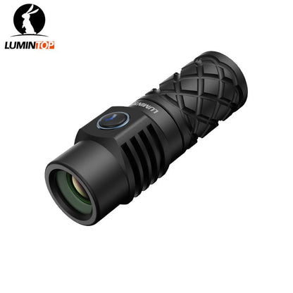 LUMINTOP Thor Mini LEP Flashlight 700 Meter Ultra-Long Range Mini Spotlight Flashlight 18350 Rechargeable Battery Ultra-Compact and Lightweight Night Light Ring IPX8 Waterproof LEP Flashlight.