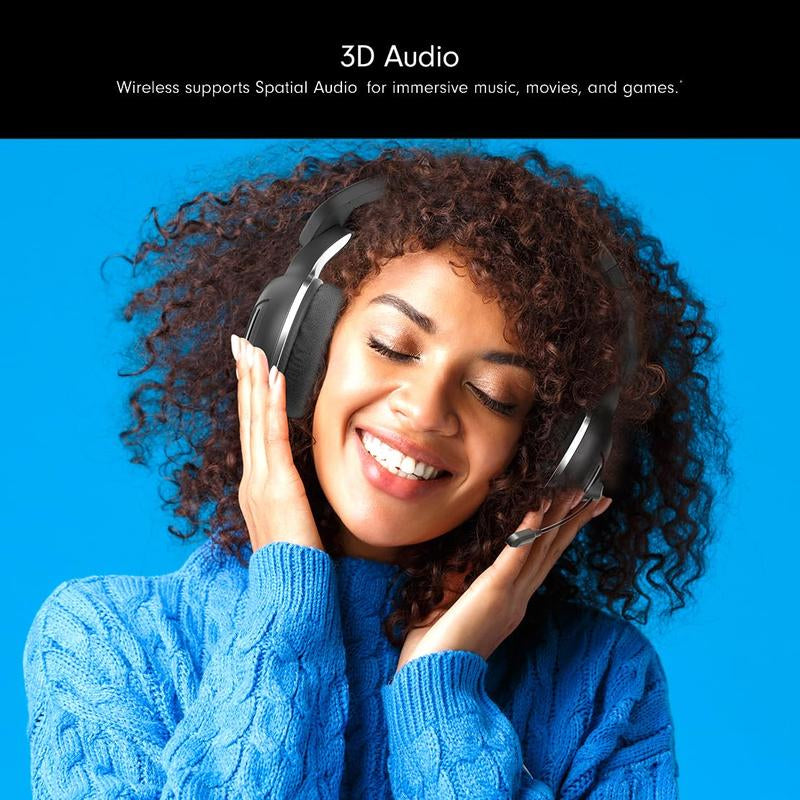 【Live】Wireless Headset with Microphone for PC, Bluetooth Headset with Noise Canceling Microphone & HI-FI Stereo Sound, USB Wireless Headset for Laptop, 48 Hrs Working Time Zihni Cheadphones Audio Electronic Headphones Gaming Earbuds