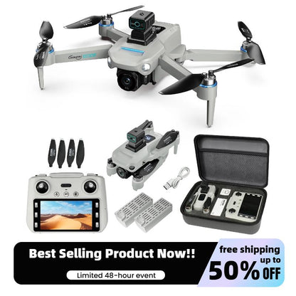 2025 NEW GPS Drone with 4K UHD EIS Camera, 5G Wifi FPV RC Quadcopter with Brushless Motors, Optical Flow Positioning, Obstacle Avoidance, Auto Return