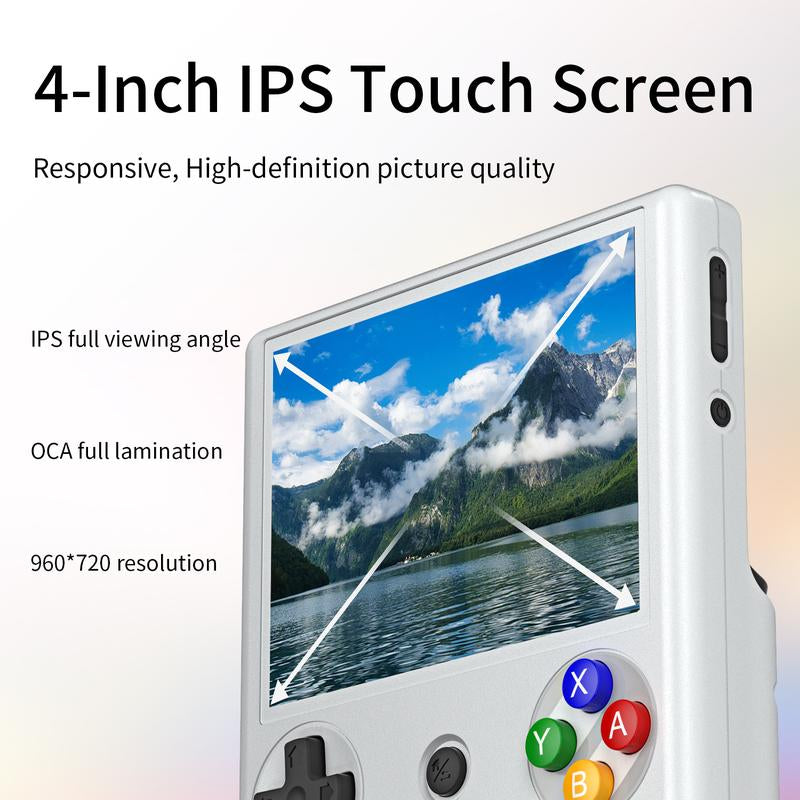 Anbernic RG406V Handheld Game Console【Buy 1 Get 1 Card Reader+1 Fancy Case+1 Screen Protector+1 Type-C Cable】Android 13 4-Inch IPS Touch Screen 960*720 Unisoc T820 Processor Bluetooth 3D Hall Joystick Ready to Play Gift Package