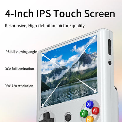 Anbernic RG406V Handheld Game Console【Buy 1 Get 1 Card Reader+1 Fancy Case+1 Screen Protector+1 Type-C Cable】Android 13 4-Inch IPS Touch Screen 960*720 Unisoc T820 Processor Bluetooth 3D Hall Joystick Ready to Play Gift Package