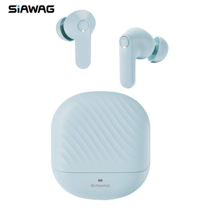 SIAWAG BTW73 Noise Cancelling True-Wireless Earbuds with ANC 42Db, 4-Mic ENC Clear Call, 60Ms Gaming Mode & 800Mah Battery , IPX5 Waterproof Sports Headset,3C Fast-Charging Bluetooth Headphones.